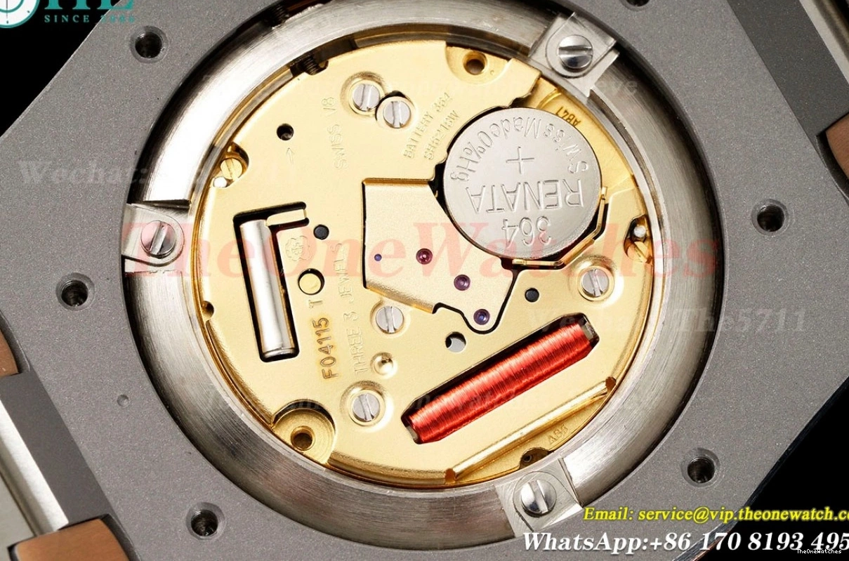 RG white Swiss Ladies 33mm Royal SS  Dial Quartz 8F Oak 0414